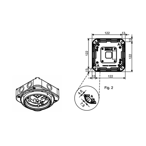 探测器防水底盒